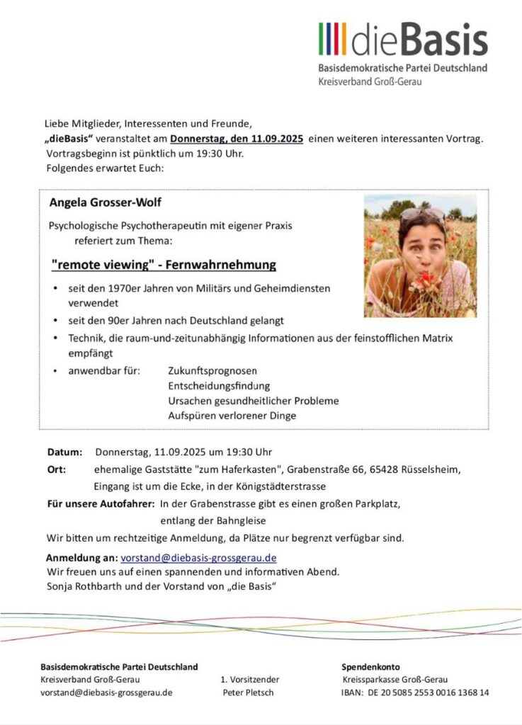 \"remote viewing\" - Fernwahrnehmung