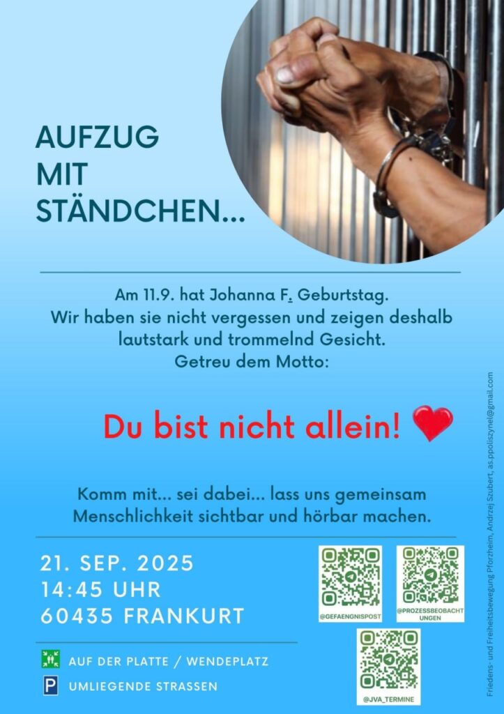 Aufzug mit Ständchen ...