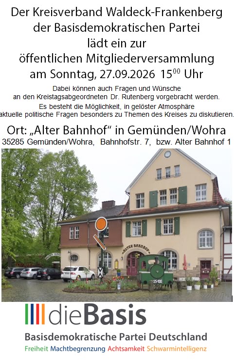 Öffentliche Mitgliederversammlung des Kreisverbandes Waldeck-Frankenberg